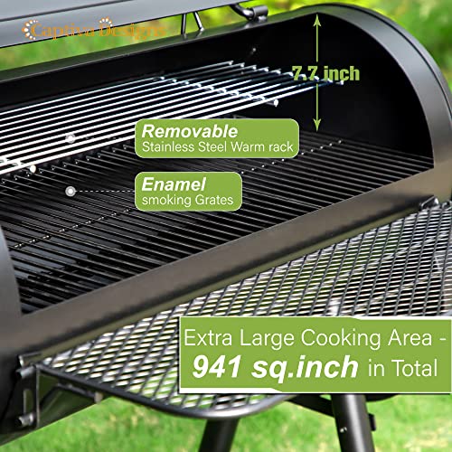 Captiva Designs Heavy Duty Charcoal Smoker and Grill