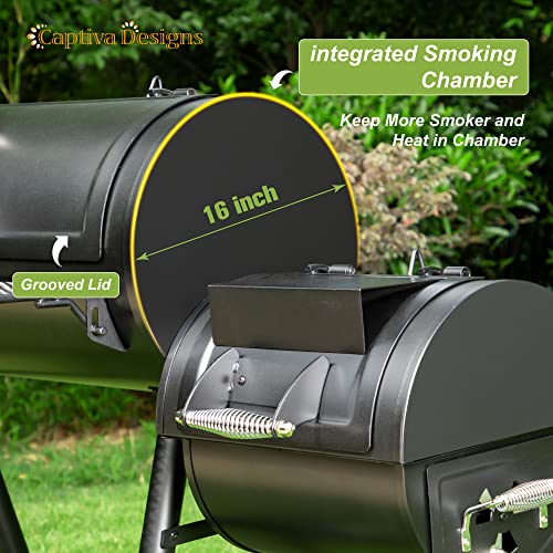 Captiva Designs Heavy Duty Charcoal Smoker and Grill