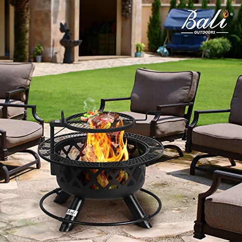 Bali Outdoors Fire Pit with Removable Cooking Grill