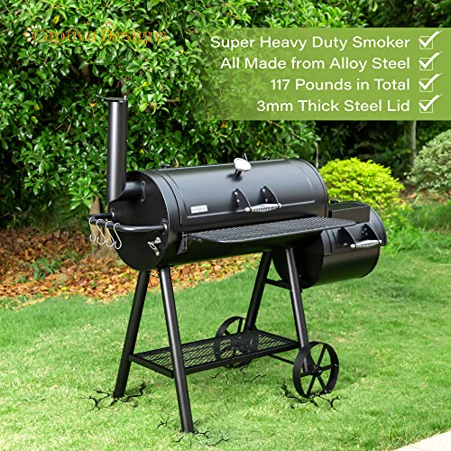 Captiva Designs Heavy Duty Charcoal Smoker and Grill