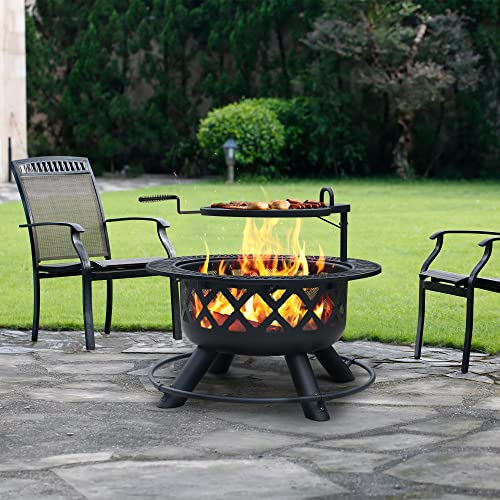 Bali Outdoors Fire Pit with Removable Cooking Grill