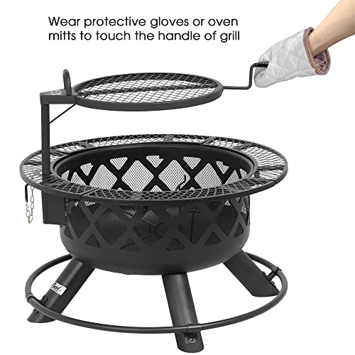 Bali Outdoors Fire Pit with Removable Cooking Grill