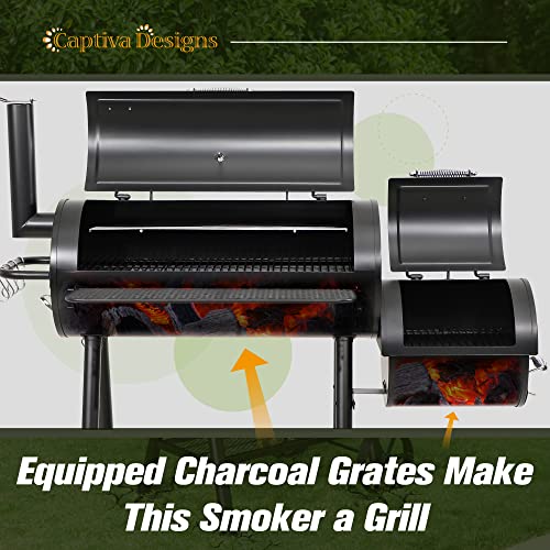 Captiva Designs Heavy Duty Charcoal Smoker and Grill
