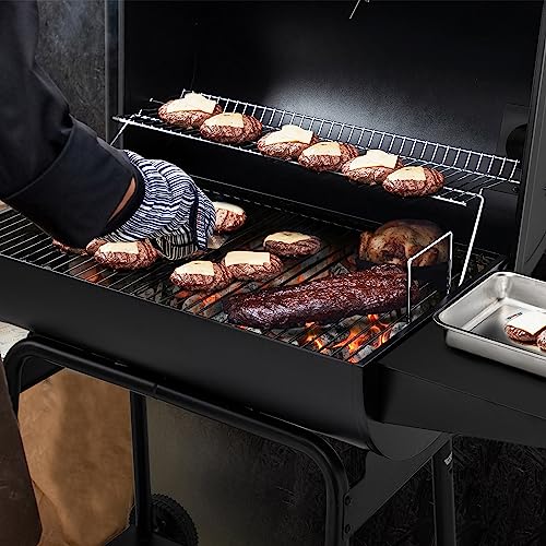 Royal Gourmet Barrel Charcoal Grill with Side Table