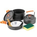 Odoland 10-Piece Camping Cookware Set