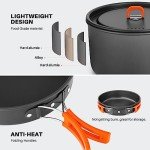 Odoland 10-Piece Camping Cookware Set