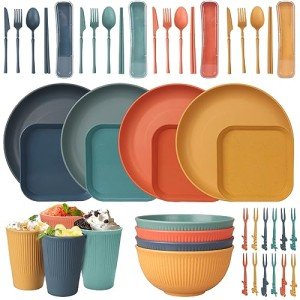 48-Piece Unbreakable Dinnerware Set for 4