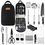 Portable Camping Cooking Utensils Set with Storage Bag