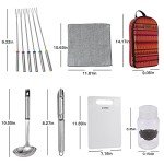 Portable Camping Cooking Utensils Set with Storage Bag