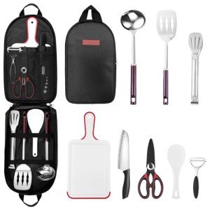 Odoland 8-Piece Camping Cookware Travel Set