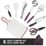 Odoland 8-Piece Camping Cookware Travel Set