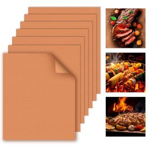 WIBIMEN 7-Pack Non-Stick Grill Mats for Outdoors