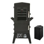 Vertical Propane Smoker with Temperature Control and Cover