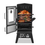 Vertical Propane Smoker with Temperature Control and Cover