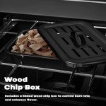 Vertical Propane Smoker with Temperature Control and Cover