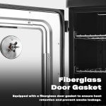 Vertical Propane Smoker with Temperature Control and Cover
