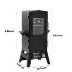 Vertical Propane Smoker with Temperature Control and Cover
