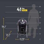 Char-Broil 16" Bullet Charcoal Smoker - Black