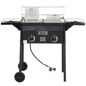 Feasto Outdoor Propane Deep Fryer with Dual Tanks