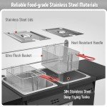 Feasto Outdoor Propane Deep Fryer with Dual Tanks