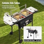 Feasto Outdoor Propane Deep Fryer with Dual Tanks