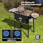 Feasto Outdoor Propane Deep Fryer with Dual Tanks