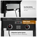 Feasto Outdoor Propane Deep Fryer with Dual Tanks