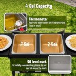 Feasto Outdoor Propane Deep Fryer with Dual Tanks