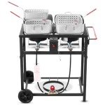 Double Burner Propane Deep Fryer with Pots & Baskets