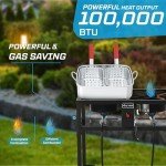 Double Burner Propane Deep Fryer with Pots & Baskets