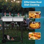 Double Burner Propane Deep Fryer with Pots & Baskets