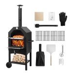 EDOSTORY Outdoor Wood Fired Pizza Oven Set