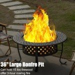 36 Inch Fire Pit with BBQ Grills & Table
