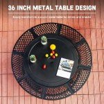 36-Inch Outdoor Fire Pit with Cooking Grills