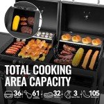 2-Burner Gas and Charcoal Combo Grill with Smoker