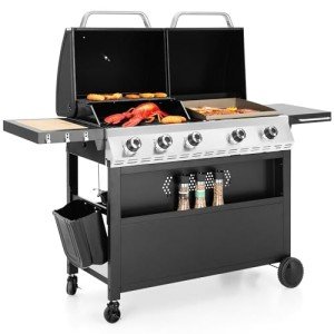 Captiva Propane Gas Griddle Grill Combo, 696 SQIN