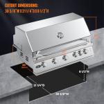 Hygrill XTR 40-Inch 5-Burner Built-In Grill