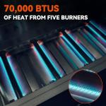 Hygrill 40-Inch Stainless Steel 5-Burner Grill