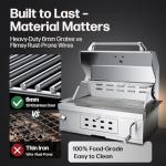 28-Inch Stainless Steel Built-In Charcoal Grill