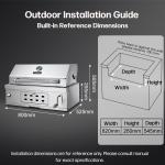 28-Inch Stainless Steel Built-In Charcoal Grill