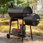 Royal Gourmet Charcoal Grill Offset Smoker with Cover