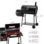 Royal Gourmet Charcoal Grill Offset Smoker with Cover