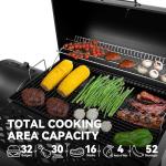 Royal Gourmet Charcoal Grill Offset Smoker with Cover