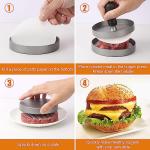 TACGEA Non-Stick Burger Press with Patty Papers
