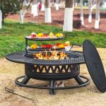 47-Inch Outdoor Fire Pit with 2 Grills
