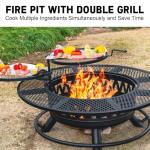 47-Inch Outdoor Fire Pit with 2 Grills