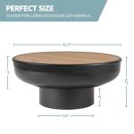 DENKOE 32 Inch Heavy Duty Fire Pit Table