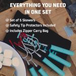 Extra Long Rotating Marshmallow Roasting Sticks Set