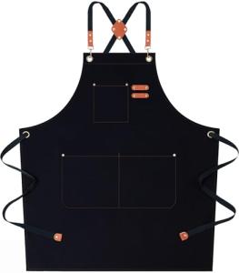 AFUN Chef Apron with Large Pockets - Black