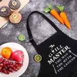 Funny Grill Master Apron for Men with Pockets